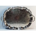 Classic silverplate Rococo style large tray