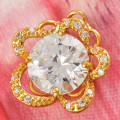 Lovely  Yellow Gold Filled Clear CZ  Pendant   (A64*)