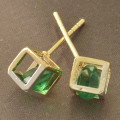 Pretty Green Stud Earrings    (A107*)