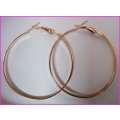 Fashion Rose Gold Plated Big Circle Hoop Earrings      (A248*)