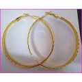 Fashion Gold Plated Big Circle Hoop Earrings      (A247*)