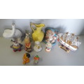 Joblot of mixed porcelain and ceramic miniature ornaments
