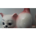 Vintage pair of ceramic cats