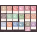 1914 POSTAGE DUE 2d COLOUR TRIALS. THE COMPLETE SET OF 19 STAMPS.