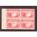 British South Africa Company 1905 issue.1d blocks of 4. MNH