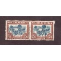 UNION 0f South Africa 1945  2/6 SACC 50a printing error, missing shade.