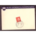 Germany. Post cart from Hotel Herzog in Wien. 29-3-1942 is Wehrmacht Day.8pf.stamp.