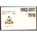 Botswana .1981  SG 486-488. Corner blocks  set ,   set of dabels . cover.