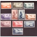 Italian - East  Africa 1938 issue Airmail stamps. Scott # C1-C11. MNH.