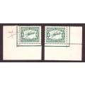 1929 UNION of South Africa.   4d corner stamps  SACC#40  MH.