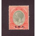 1927   SWA  [ NAMIBIA ] 1 pound oveprint .  SACC 92  MNH.