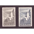 Nederland  1951 issue, airmal stamps. Scott #C13-C14 . MNH Very Rare.