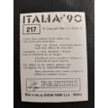 Panini Italia `90 World Cup Sticker #217 - Gary Gillespie
