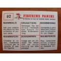 Figurine Panini Mammals Sticker #92 (1978)