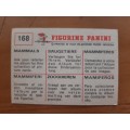 Figurine Panini Mammals Sticker #168 (1978)