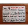 Figurine Panini Mammals Sticker #300 (1978)