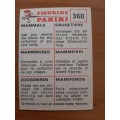 Figurine Panini Mammals Sticker #360 (1978)
