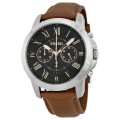 FOSSIL GRANT  FS4813 MENS QUALITY AUTHENTIC CHRONOGRAPH IN STOCK WITH FOSSIL TIN AND MANUAL