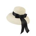 Women`s Straw Hat Black Lace Sunshade