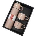 500 ML Stainless Steel Thermos Vacuum Flask with 2 Cup (Set) (pink)