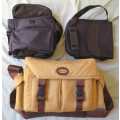 THREE SHOULDER BAGS IN VARIOUS CONFIGURATIONS FOR ONE BID