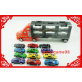 kid's toy: Large container truck with 12 metal die-cast cars, ideal gift !