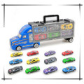kid's toy: Large container truck with 12 metal die-cast cars, ideal gift !