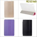 Silk Leather Case Folding Stand Cover For Huawei MediaPad M2 Tablet 8.0 inch