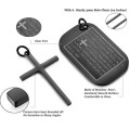 Stainless Steel Dog Tags Cross Necklaces for Men Prayer Cross Necklace Bible Prayer Gift