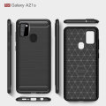 Carbon fiber shockproof Drawing Tec Armor case for for Samsung A21s