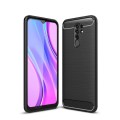 Carbon Fibre TPU Silicone Gel Case Edge Protection Phone Cover For Redmi 9