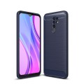 Carbon Fibre TPU Silicone Gel Case Edge Protection Phone Cover For Redmi 9