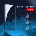 2 in1 Full Curved Tempered Glass with Camera Lens Screen Protector For Samsung A32 5G Edition