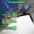 128 COB Solar Outdoors Motion Sensor Lights Wireless IP65 Waterproof