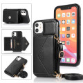 Leather with Adjustable Crossbody Strap Shockproof Wallet Case For iPhone 11 Pro