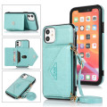 Leather with Adjustable Crossbody Strap Shockproof Wallet Case For iPhone 11 Pro Max