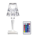 Crystal Table RGB Lamp Touch Remote Control Modern Nightstand Lamp