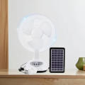 12inch Rechargeable and Solar Power Fan with LED Light Air Cooling Fan