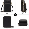 Contemporary 3-Pocket Sling Bag Crossbody Bag - Handbag - Purse - Wallet - Phone Holder