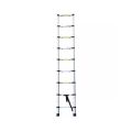2.6M 9 Steps Aluminum Alloy Portable Extension Telescopic Ladder Single Straight Ladder