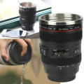Camera Lens Cup 24-105 Coffee Travel Mug Thermos Stainless Steel, Leak-Proof Lid