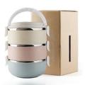 3 Layer stainless steel lunch box Lunch box set with lock lip