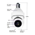 360 degree wifi Smart Bulb Security Camera
