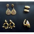 Costume jewellery. FREE set of earrings and broach set PLUS 4 pairs of earrings for R200