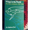 Wings To The World by Sir Hudson Fysh, Signed copy, First Edition  The Story of Qantas 1945-1966