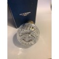 Sterling silver and cut glass globe perfume bottle