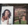 De Klerk, Becoming Michelle Obama and Elita de Klerk, First Editions, set of two R495