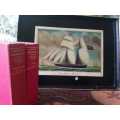 Winston S.Churchill, First Editions! Youth I, & Young Statesman II, & framed picture of Schooner