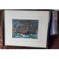 The Life of Captain James Cook including framed Boston Tea Party vintage print and 1911   second edi