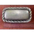 Pewter butter dish with lid, vintage